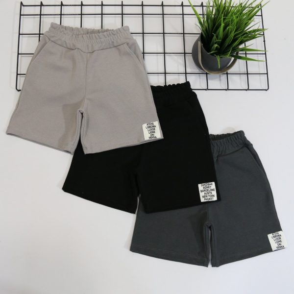 Шорти "Lacosta" р.104-128 лакоста 8904 сірий, чорний, фюме