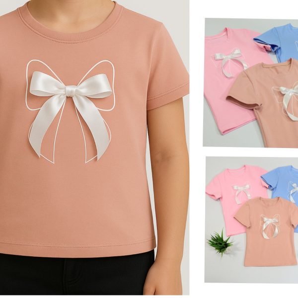 Футболка "Бант" р.86-104 кулір-пеньє 9012
