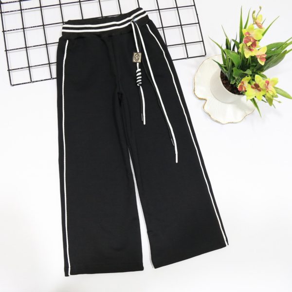 Штани "Палаццо-кант" р.116-134 чорні двунитка 6505