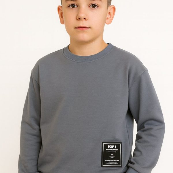 Світшот  р.128-158 темно-сірий двунитка 9880