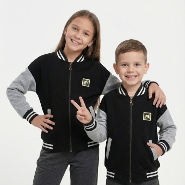 Бомбер р.140-158 чорний тринит./начіс 101в