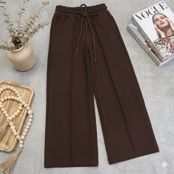 Штани "Палаццо стріли", шоколад, р.140-158 двонитка 88442