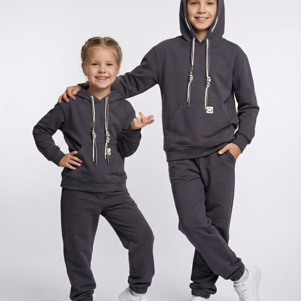 Костюм "Смайл" фюме/графіт, р.116-134 двонитка 90043