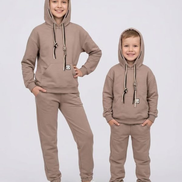 Костюм "Смайл" кавовий, р.116-134 двонитка 90043