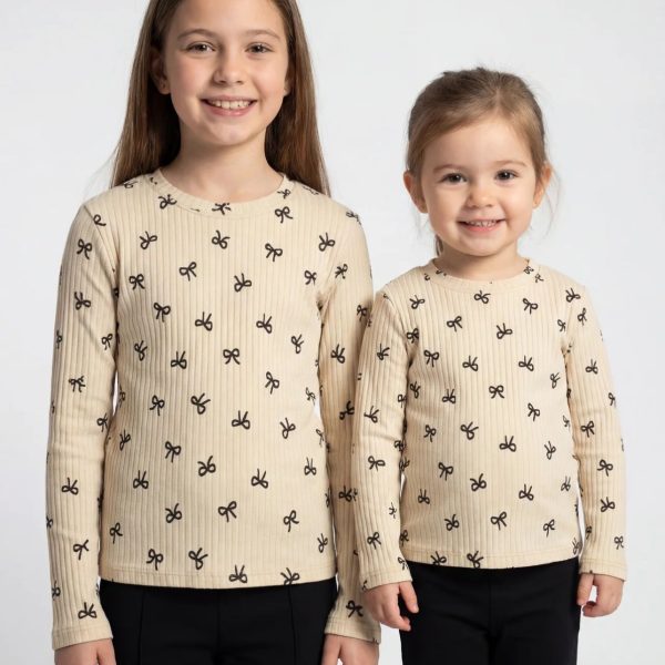 Лонгслів "Бантики" бежевий р.116-134 кашкорсе 90074