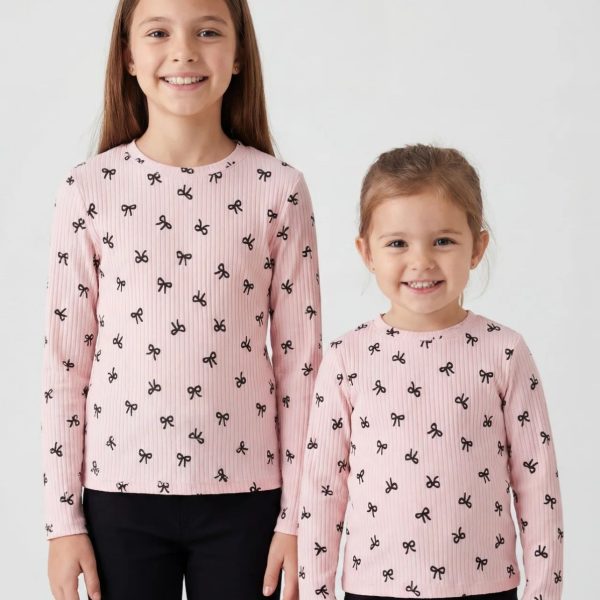 Лонгслів "Бантики" рожевий р.116-134 кашкорсе 90074