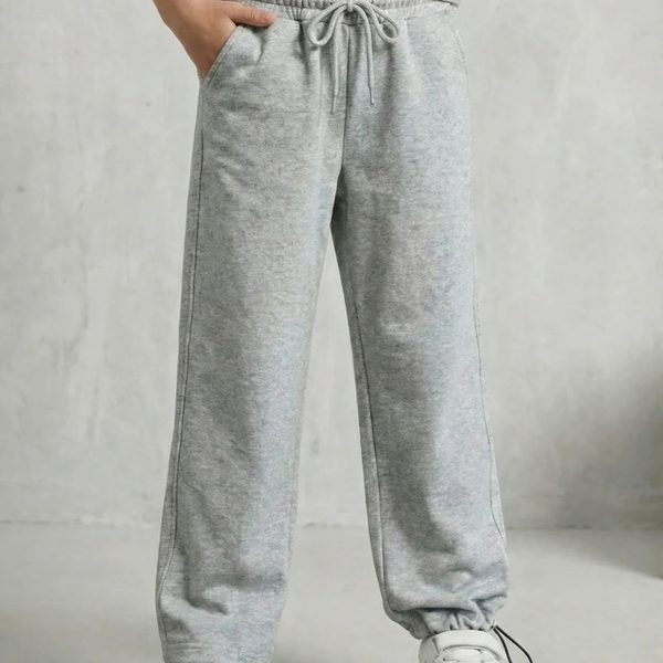 Джогери 2в1 р.92-110 сірий меланж двонитка 9070