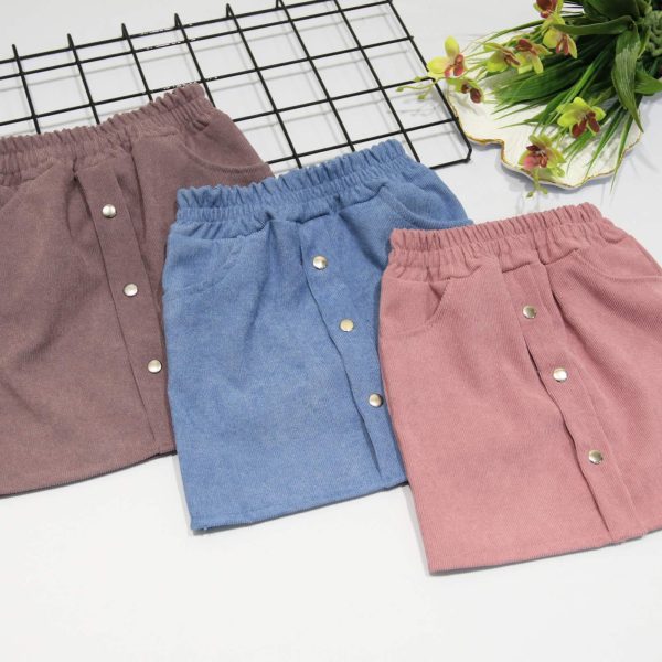 Спідниця "Кнопки" р.104-128 джинсовий вельвет 5713