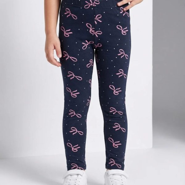 Лосини "Бантики" р.116-134 темносиній кулір 90166