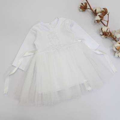 Плаття "Фатін" р.62-80 кулір/фатін 917 білий, рожевий, персиковий