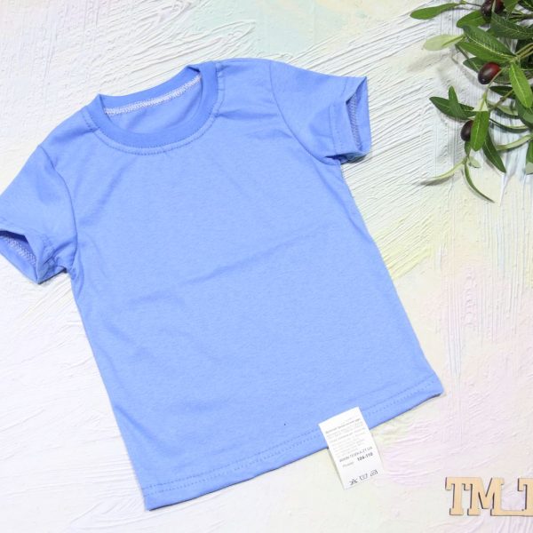 Футболка  блакитна, сіра р.92-116 кулір 2891 блакитна,сіра