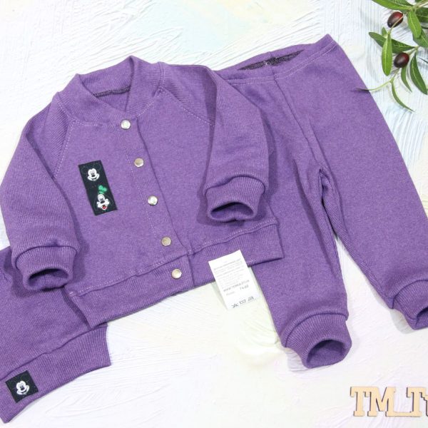 "Костюм ""Лапша"" фіолетовий р.68-86 рубчик/начіс 2990"