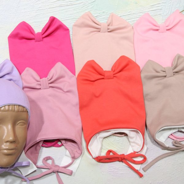 "Шапка зав'язки ""Банто-ушки"" р.38-46 рібана+кулір 5568"