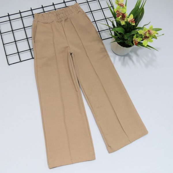 Штани "Палаццо-стріли" кава р.140-158 2.нитка/пеньє 2059