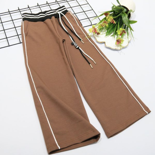 Штани "Палаццо-кант" р.140-158 мокко двунитка 6507