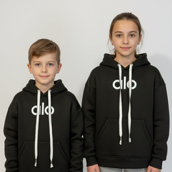 Худі "Alo" р.116-134 чорний тринит./начіс 88381