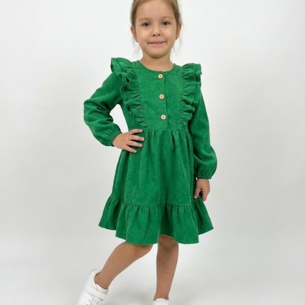 "Плаття зелене р.116-134 88398"