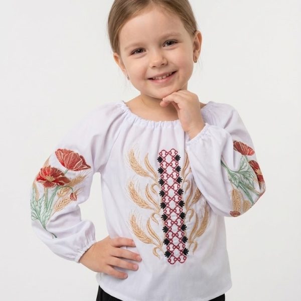 "Вишиванка  ""Маки"" р.104-122 батист/поплін 88438"
