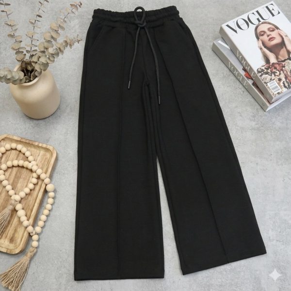 Штани "Палаццо стріли", чорні, р.116-134 двонитка 88442