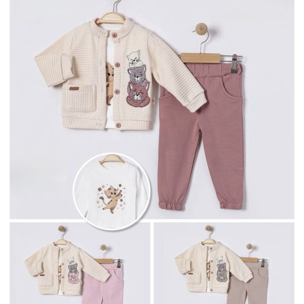 "Костюм 9-18 міс. рожевий, пудровий двунитка 343"