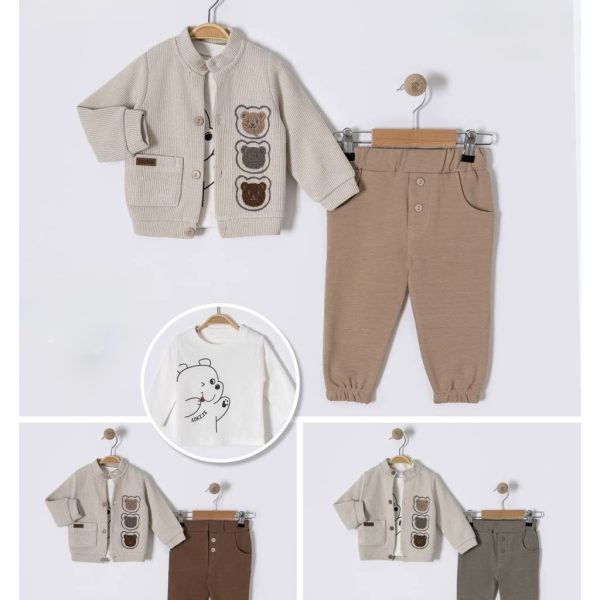 "Костюм 9-18 міс. бежевий, оливковий двунитка 451"