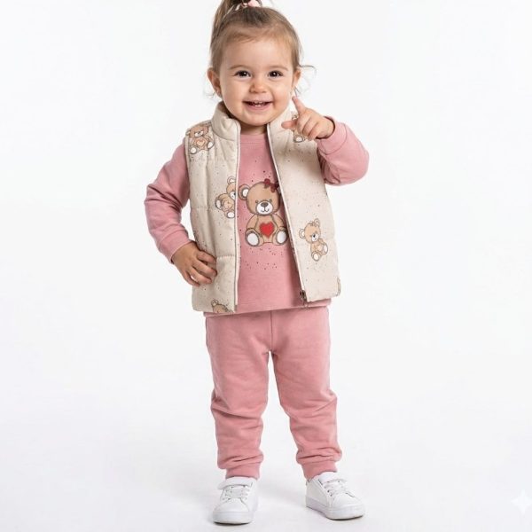 "Костюм 9-24 міс. рожевий, пудровий двунитка 25455"