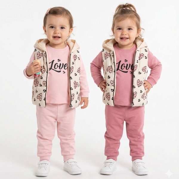 "Костюм 9-24 міс. рожевий, пудровий інтерлок 25424"