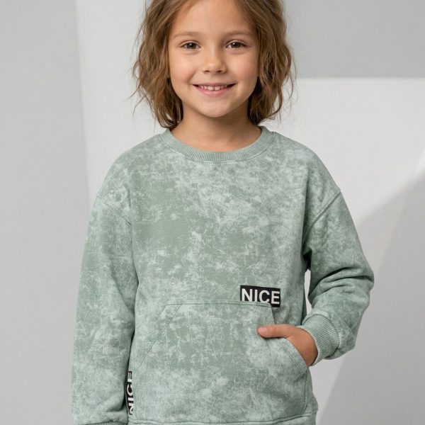 Світшот "Варка" оливковий р.140-158 2нитка 90215