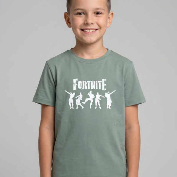 Футболка "Fortnite" оливкова, р.116-134 кулір/пеньє 90348 оливковий