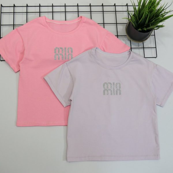 Футболка "miu miu" oversize р.116-134 кулірпеньє 9064 рожева, лілова