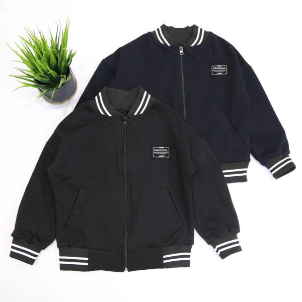 Бомбер "Unisex" р.140-158 чорний двунитка 9458