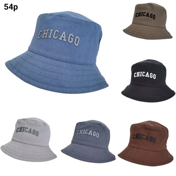 Панама "Chicago" котон 90313 сірий, чорний, бежевий, т.синій, шоколадний, хакі,