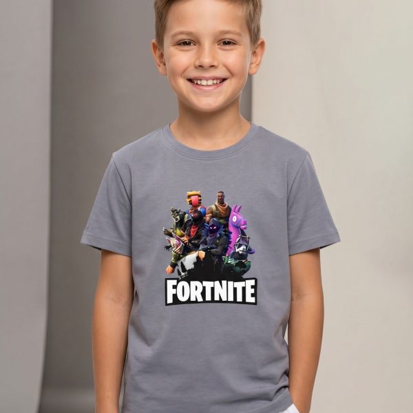 Футболка "Fortnite" сіра, р.140-158 кулір/пеньє 90347 сірий