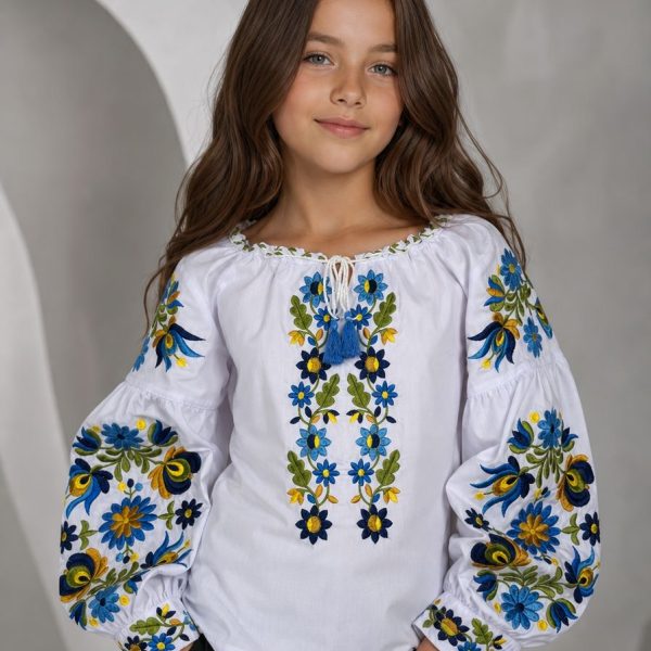 Блуза-вишиванка р.122-146 паплін 90417