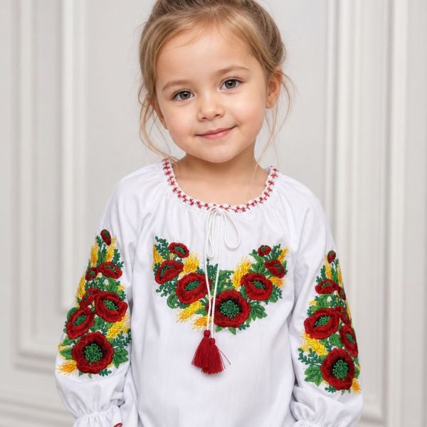 Блуза-вишиванка р.98-116 паплін 90419