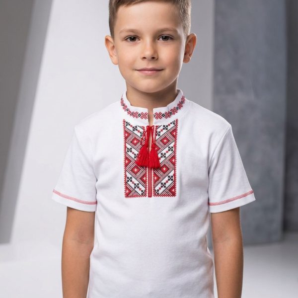 Сорочка -вишиванка "Біла" к/р, 128-140 інтерлок 840