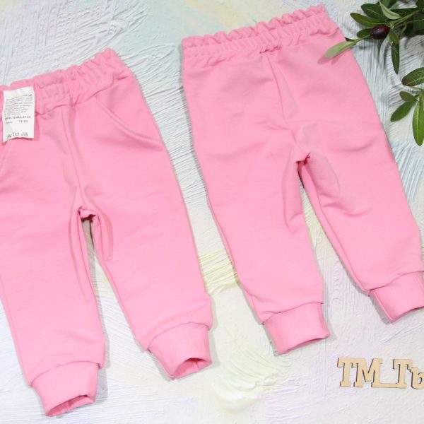 Штани спортивні "Pink" р.74-92 двунитка 2039